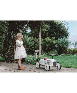 Vilac Hippy Chick Vilac Ride On Metal Car Toy - Off White