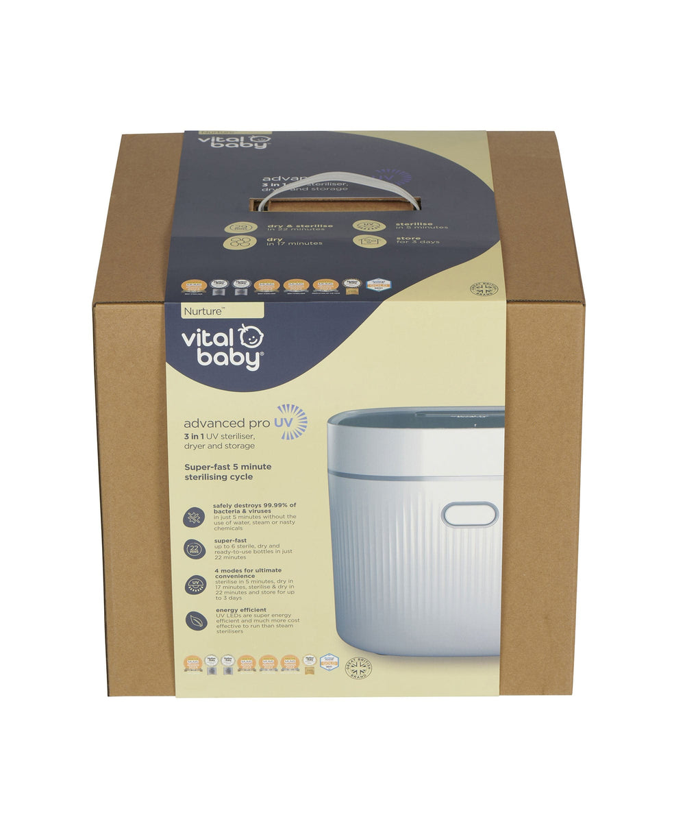 Vital Baby Vital Baby Nurture Advanced Pro UV Steriliser &amp; Dryer, 3rd gen – Arctic White