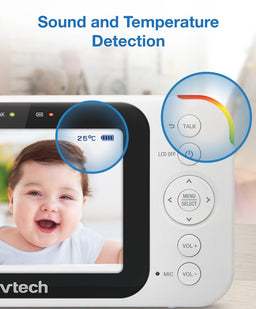 VTech Baby Monitors VTech RM4761 5inch Smart Wi-Fi 1080p Pan & Tilt Monitor - White
