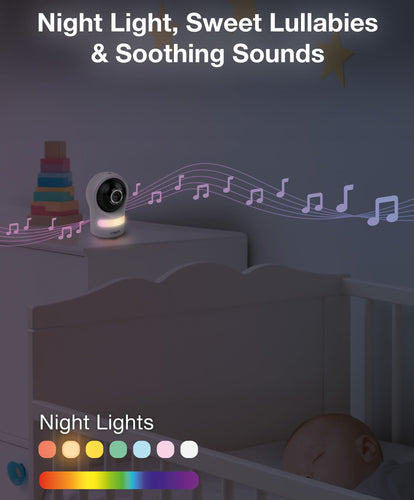VTech Baby Monitors VTech RM4761 5inch Smart Wi-Fi 1080p Pan & Tilt Monitor - White
