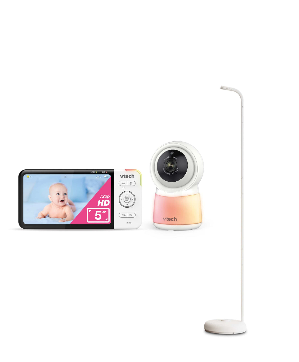 VTech Baby Monitors VTech RM5755HD 5 Smart Baby Monitor & Camera Floorstand - White