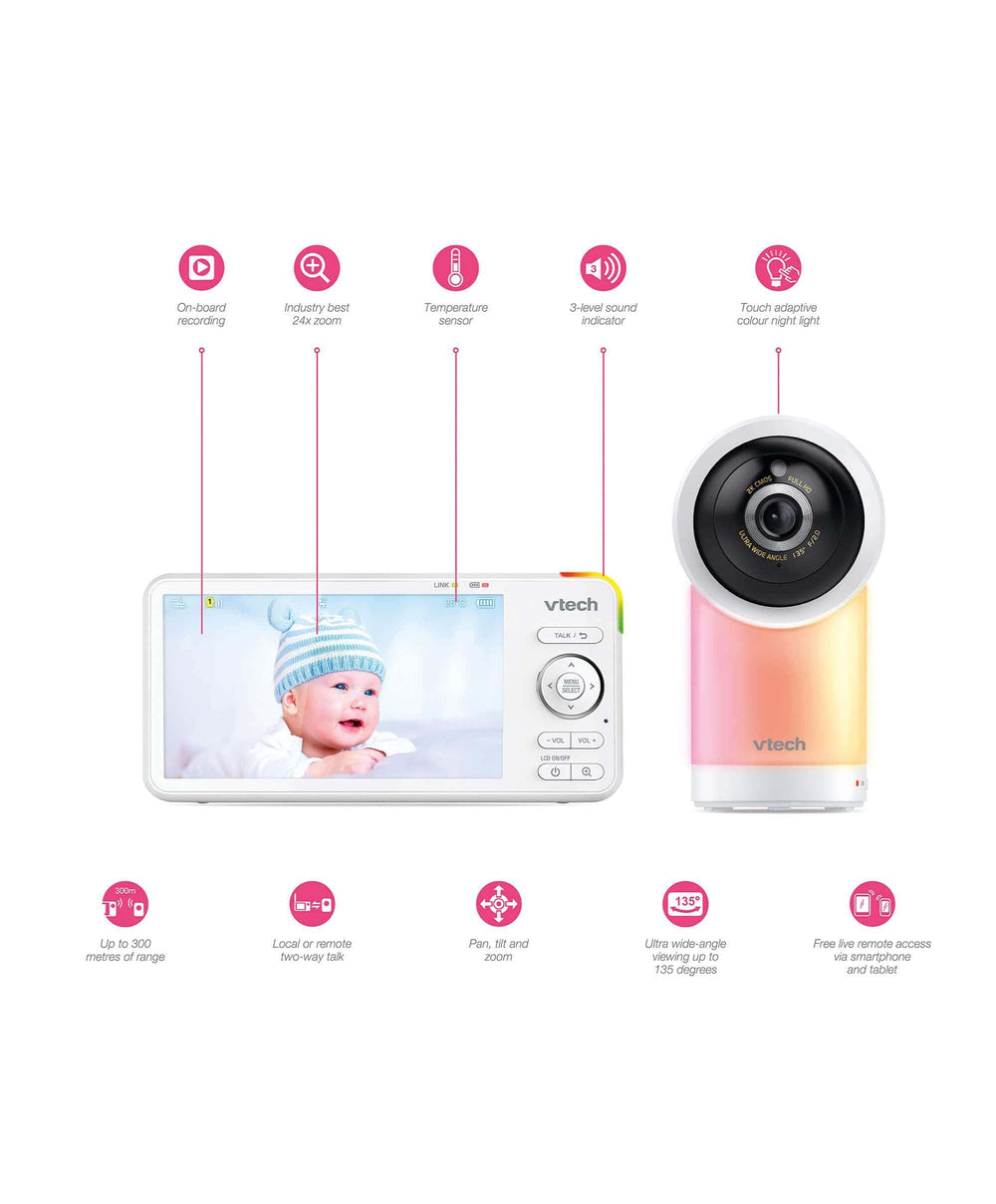 VTech Baby Monitors VTech RM5766HD Smart Video Baby Monitor &amp; Camera Floorstand - White