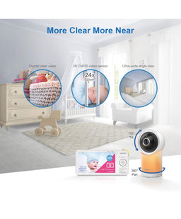 VTech Baby Monitors VTech RM5766HD Smart Video Baby Monitor & Camera Floorstand - White