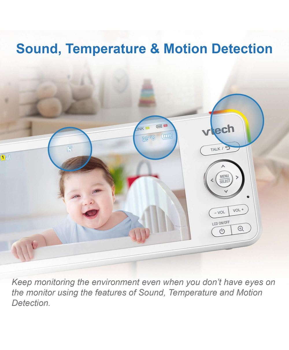 VTech Baby Monitors VTech RM5766HD Smart Video Baby Monitor &amp; Camera Floorstand - White