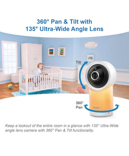 VTech Baby Monitors VTech RM7766HD 7 Smart Pan & Tilt Baby Monitor in White