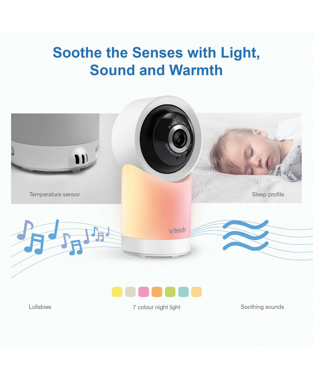 VTech Baby Monitors VTech RM7766HD 7inch Smart Pan &amp; Tilt Baby Monitor &amp; Camera Floorstand - White