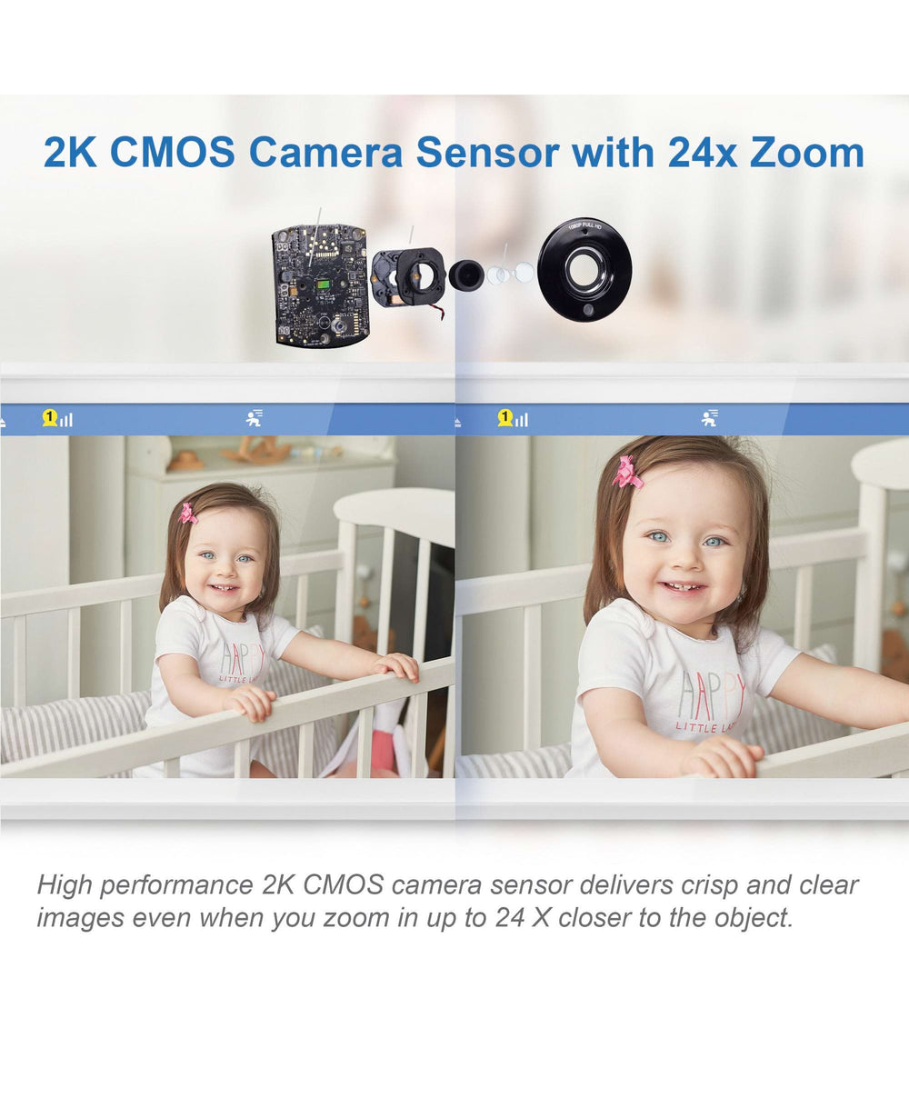 VTech Baby Monitors VTech RM7766HD 7inch Smart Pan &amp; Tilt Baby Monitor &amp; Camera Floorstand - White