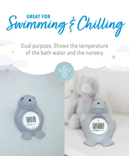Angelcare Thermometers Angelcare Happy Seal Baby Bath & Room Thermometer - Grey