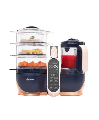 Babymoov Babymoov Nutribaby+ XL 6-in-1 Baby Food Processor - Blue & Rose Gold
