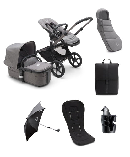 Bugaboo Pushchairs Bugaboo Fox5 Complete Bundle in Grey Melange