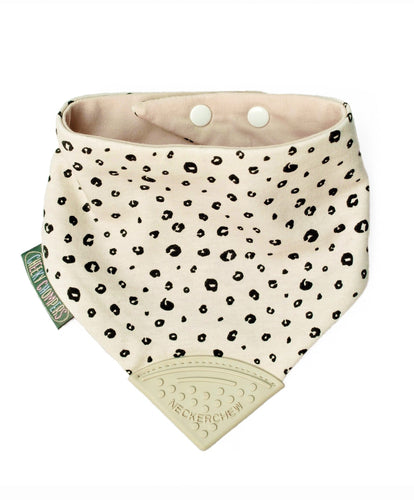 Cheeky Chompers Neckerchew Teething Dribble Bib - Leopard Spot