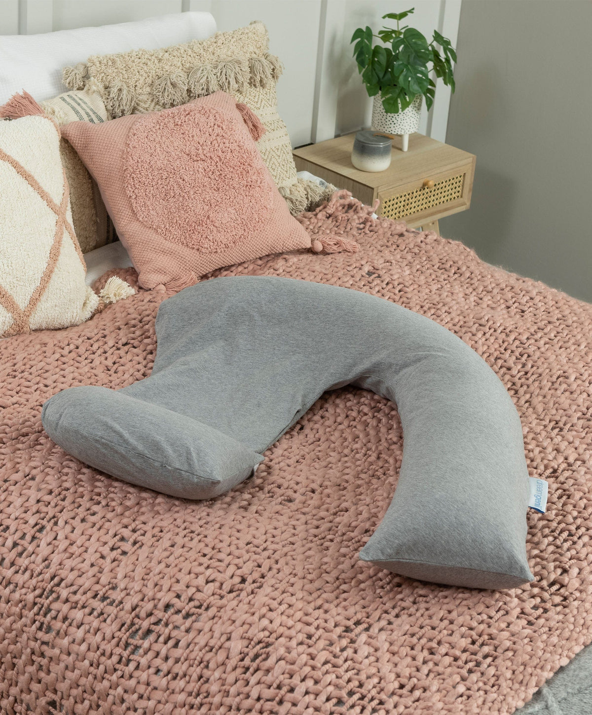 Dreamgenii Pregnancy Support & Feeding Pillow Grey Marl Mamas