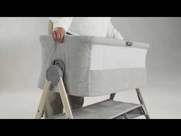 Lua Bedside Crib - Grey