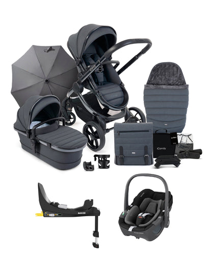 iCandy Pushchairs iCandy Peach 7 Summer Bundle with Maxi-Cosi Pebble 360 - Dark Grey