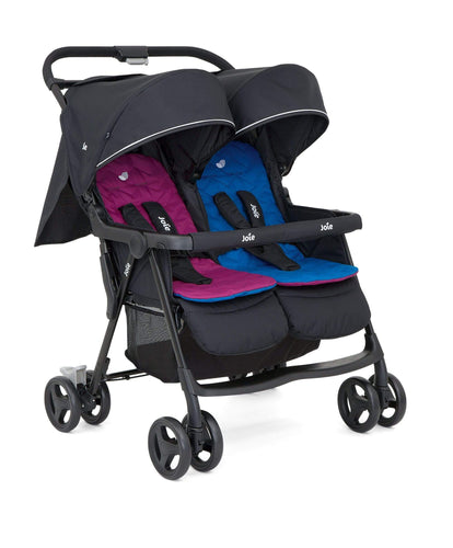 Joie Twin Buggies Joie Aire Twin Pushchair - Rosy & Sea