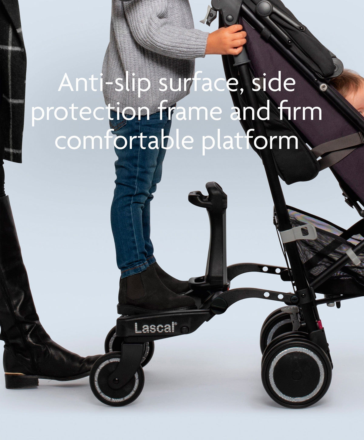 Lascal Black Maxi BuggyBoard® Plus Grey Saddle – Mamas & Papas IE