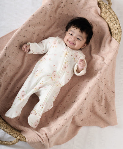 Mamas & Papas All-in-Ones & Bodysuits Large Floral Zip All-in-One