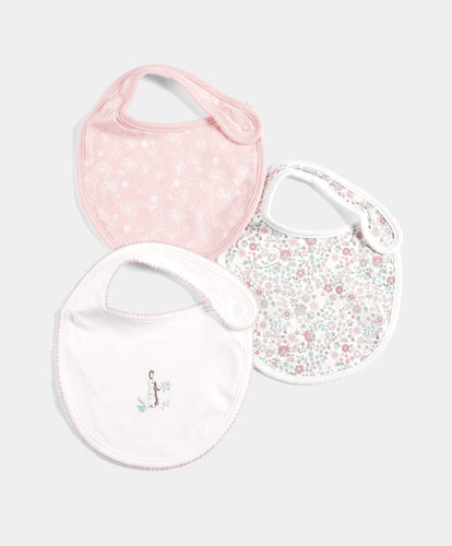 Mamas & Papas Bibs & Muslins 1-Size Floral Print Baby Bib Set - Set Of 3