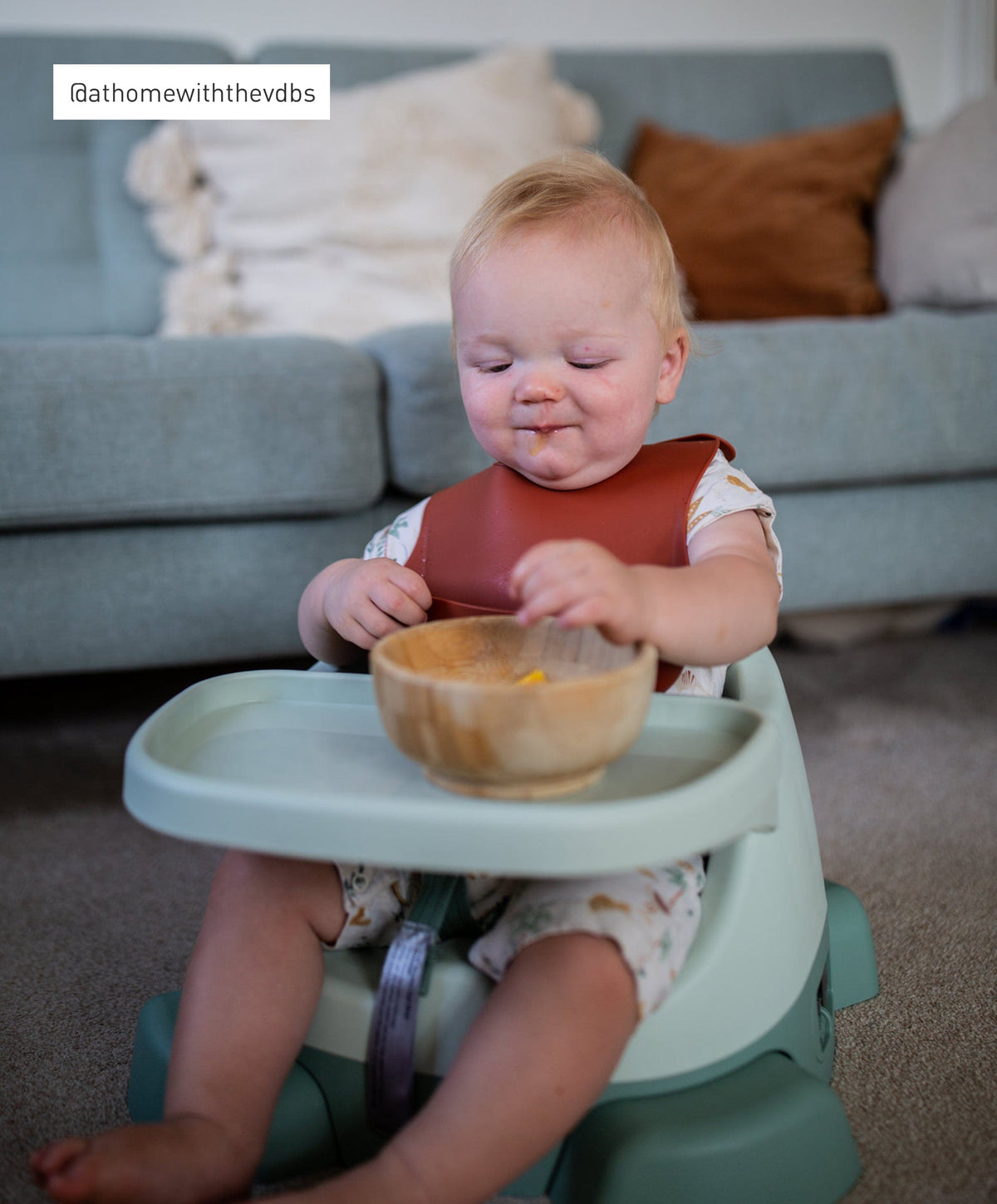 Bug 3in1 Floor & Booster Seat Eucalyptus Mamas & Papas IE