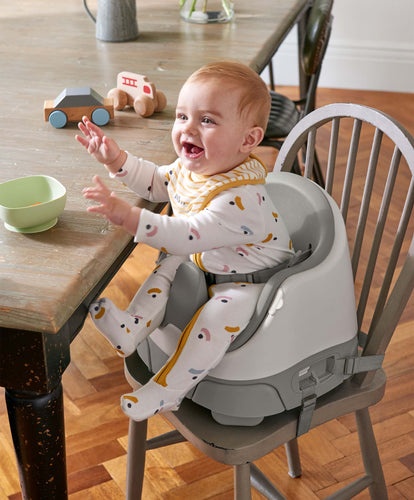 Mamas & Papas Booster Seats Bug 3-in-1 Floor & Booster Seat with Activity Tray - Pebble Grey