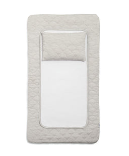 Mamas & Papas Changing Mats Welcome to the World Luxury Changing Mat - Scalloped Grey