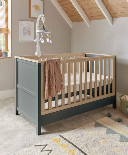 Mamas & Papas Cot Beds Harwell Baby Cot Bed - Grey/Oak