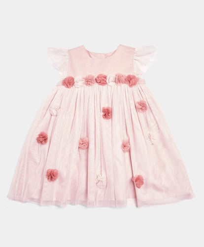 Mamas & Papas Dresses & Skirts Lace 3D Floral Dress - Pink