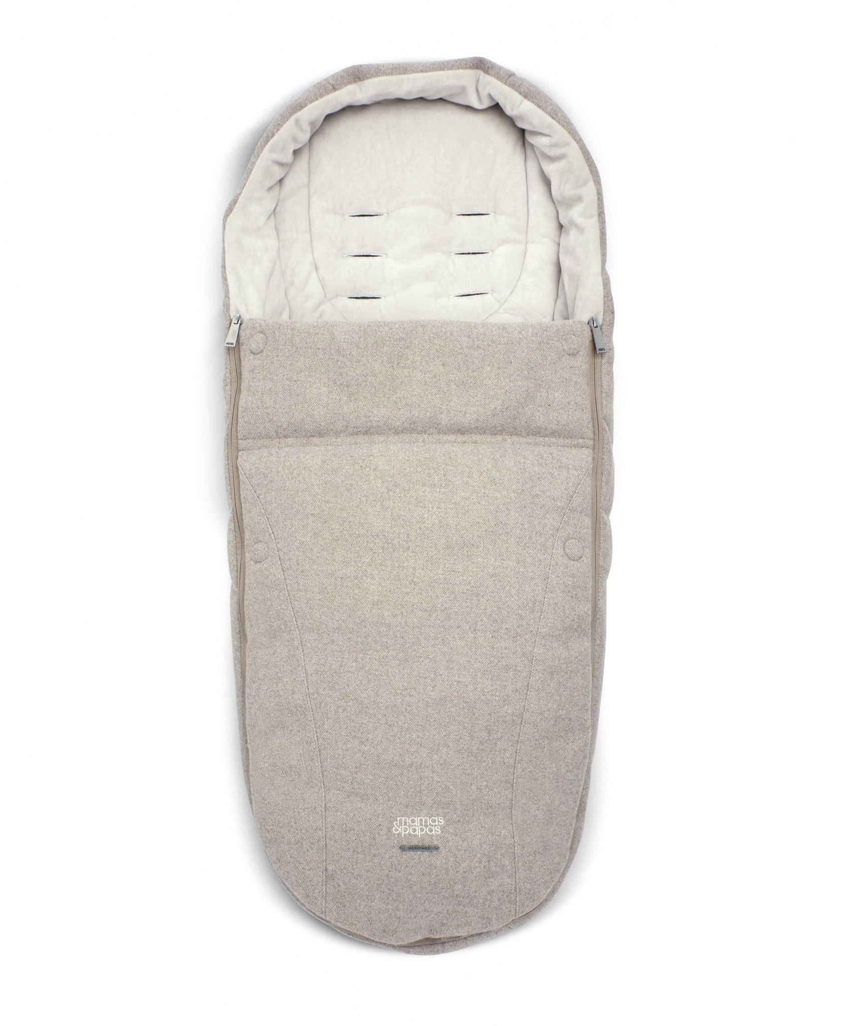 Mamas and papas ocarro footmuff grey twill hotsell