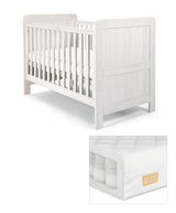 Mamas & Papas Furniture Sets Atlas Cotbed Set with Essential Pocket Spring Mattress - Nimbus White