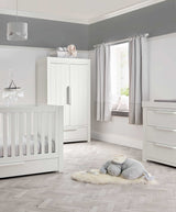 Mamas & Papas Furniture Sets Franklin 3 Piece Cotbed Range with Dresser and Wardrobe - White Wash