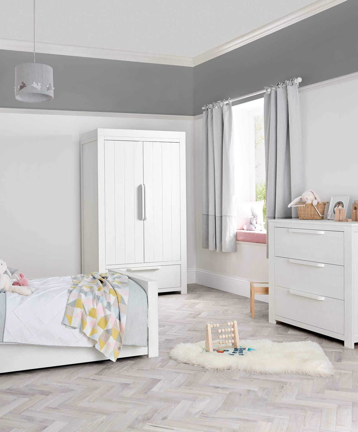 Mia 3 Piece Cotbed, Dresser & Wardrobe - White – Mamas & Papas UK
