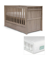 Mamas & Papas Furniture Sets Franklin Cotbed Set with Premium Pocket Spring Mattress - Grey Wash