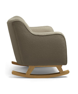 Mamas & Papas Furniture Sets Hilston Nursing Chair & Stool Set - Grey Boucle & Mid-Oak