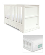 Mamas & Papas Furniture Sets Oxford White Cotbed with Premium Pocket Spring Mattress - White