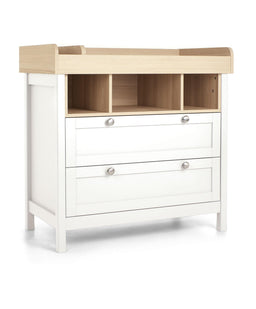 Mamas & Papas Harwell 2 Piece Baby Cot Bed Set with Dresser Changer - White