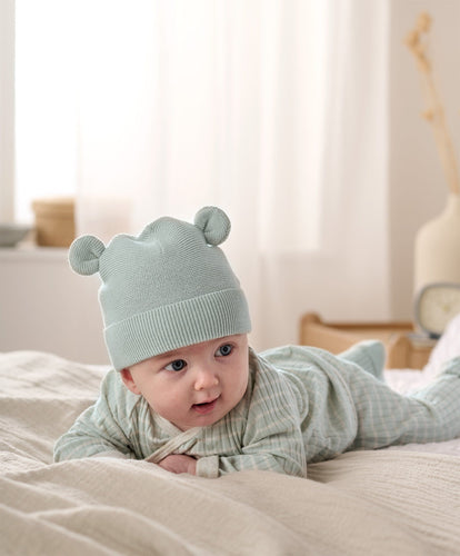 Mamas & Papas Hats & Mitts Knitted Hat And Bootie Set