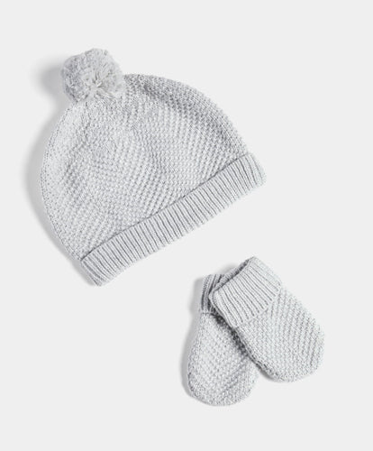 Mamas & Papas Hats & Mitts Knitted Hat And Mitts