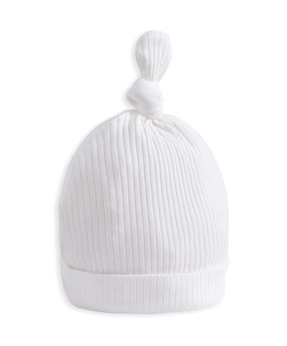 Mamas & Papas Hats & Mitts Organic Cotton Ribbed Hat - White