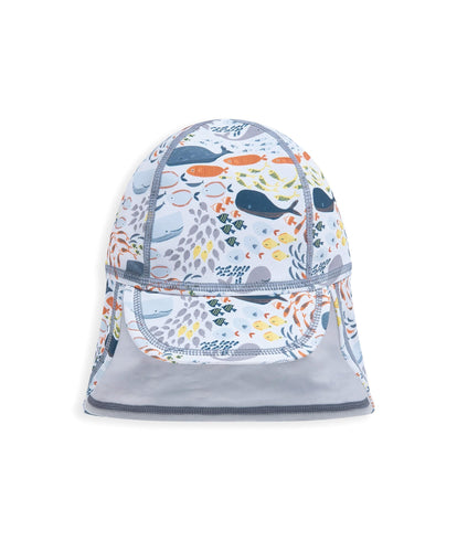 Mamas & Papas Hats & Mitts Whale All-Over-Print Swim Hat