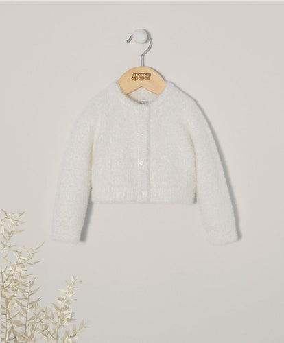 Mamas & Papas Jumpers & Knitwear White Fluffy Cardigan