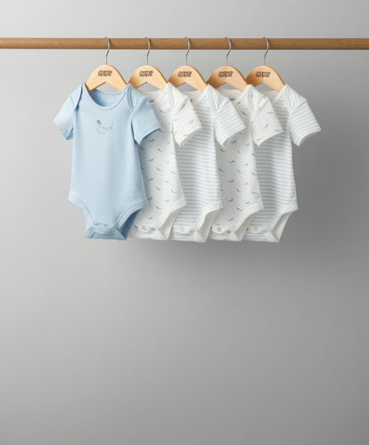 Mamas & Papas Multipacks 5pk Whale Bodysuits