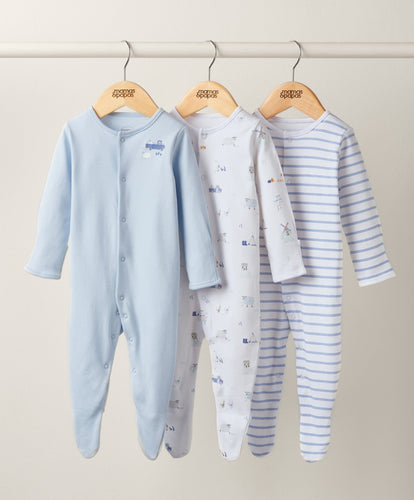 Mamas & Papas Multipacks Farm Sleepsuits Multipack - Set of 3