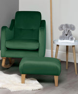 Mamas & Papas Nursing Chairs Bowdon Nursing Chair & Footstool - Emerald Velvet