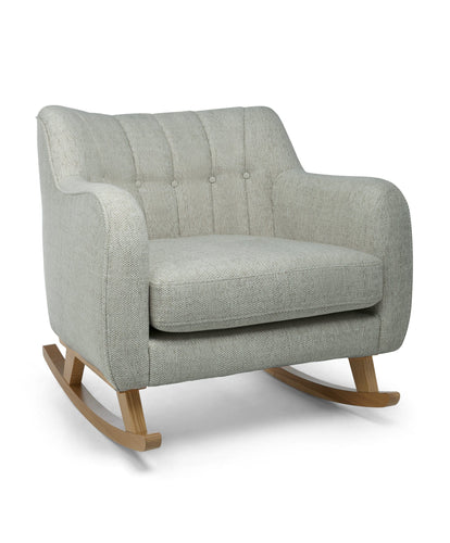 Mamas & Papas Nursing Chairs Hilston Cuddle Chair - Dark Grey Textured Weave & Mid-Oak