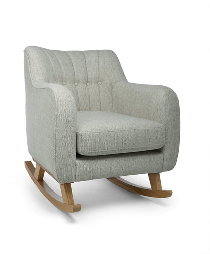 Mamas & Papas Nursing Chairs Hilston Nursing Chair - Dark Grey Textured Weave & Mid Oak