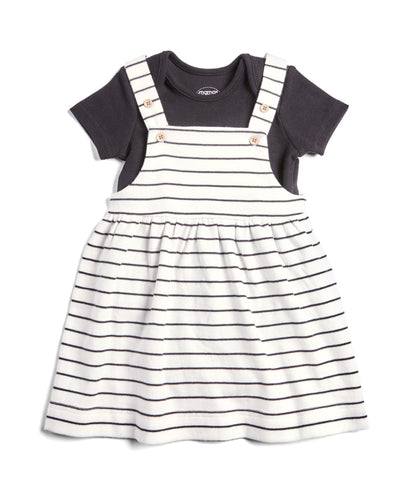Mamas & Papas Outfits & Sets Monochrome Pinny Dress & Bodysuit Set