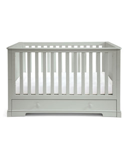 Mamas & Papas Oxford 2 Piece Nursery Furniture Set with Cotbed and Wardrobe - Stone Grey