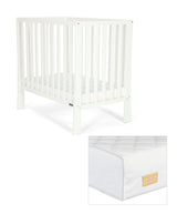 Mamas & Papas Petite Baby Cot in Pure White & Small Essential Fibre Mattress Bundle