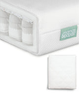 Mamas & Papas Premium Pocket Spring Cotbed Mattress & Quilted Waterproof Mattress Protector Bundle