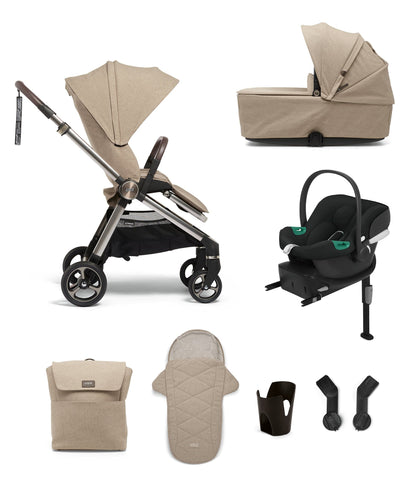 Mamas & Papas Pushchairs Strada 7 Piece Complete Bundle with Aton B2 Car Seat and Base in Pebble